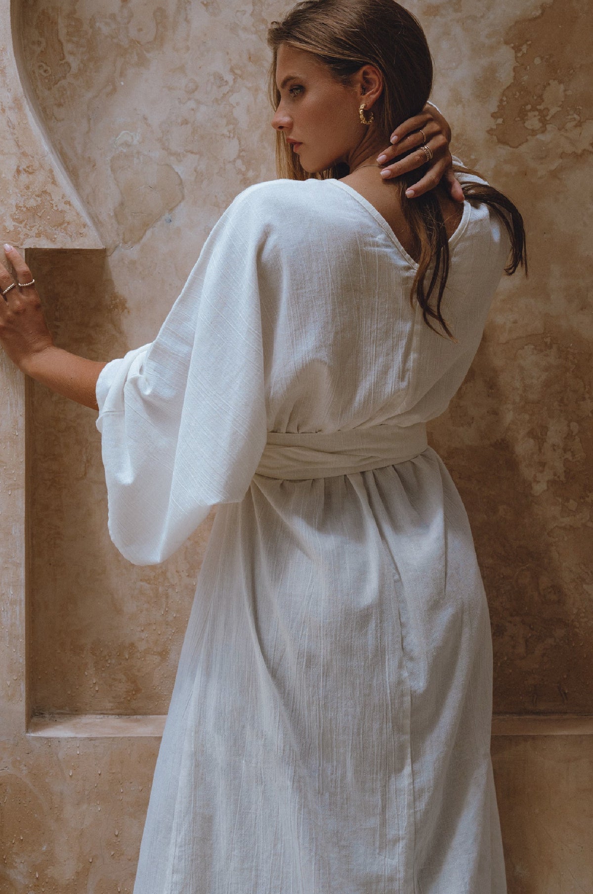 Hana Linen Kimono Dress