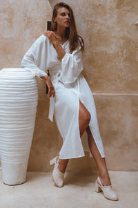 Hana Linen Kimono Dress