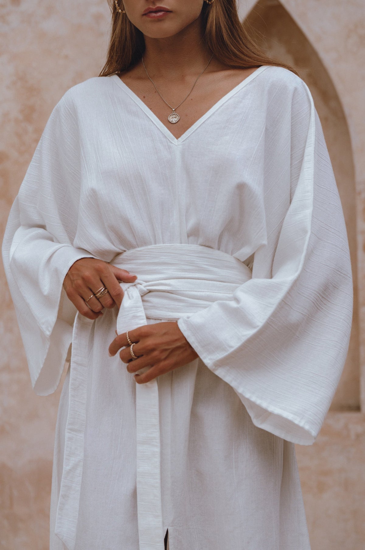 Hana Linen Kimono Dress