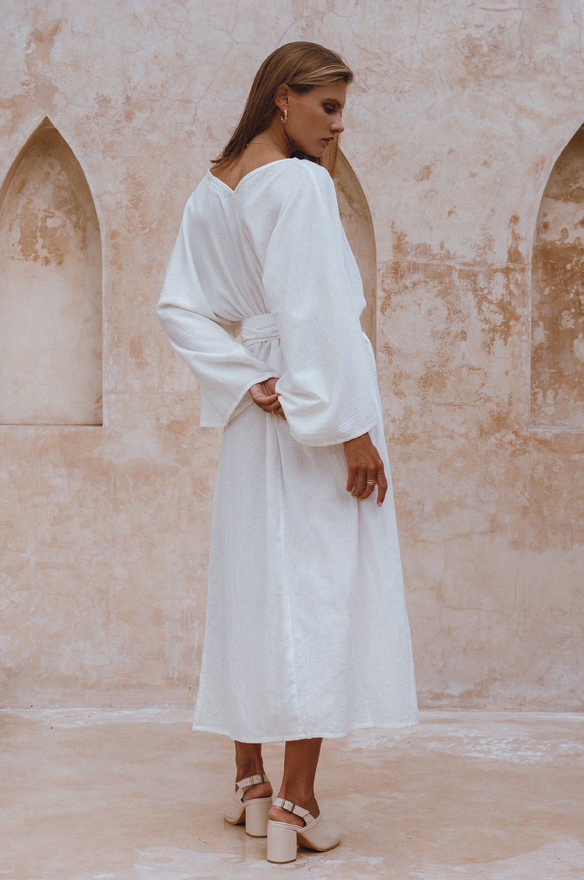 Hana Linen Kimono Dress