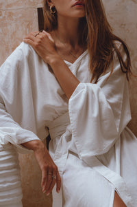 Hana Linen Kimono Dress