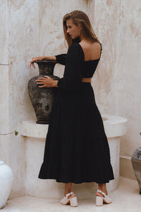 Helsa Long Sleeve Linen Top