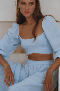 Helsa Long Sleeve Linen Top