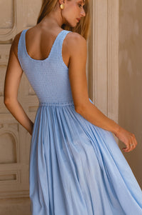 Indira Smocked Midi Dress