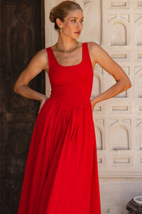 Indira Smocked Midi Dress