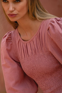 Jaffa Smocked Linen Top