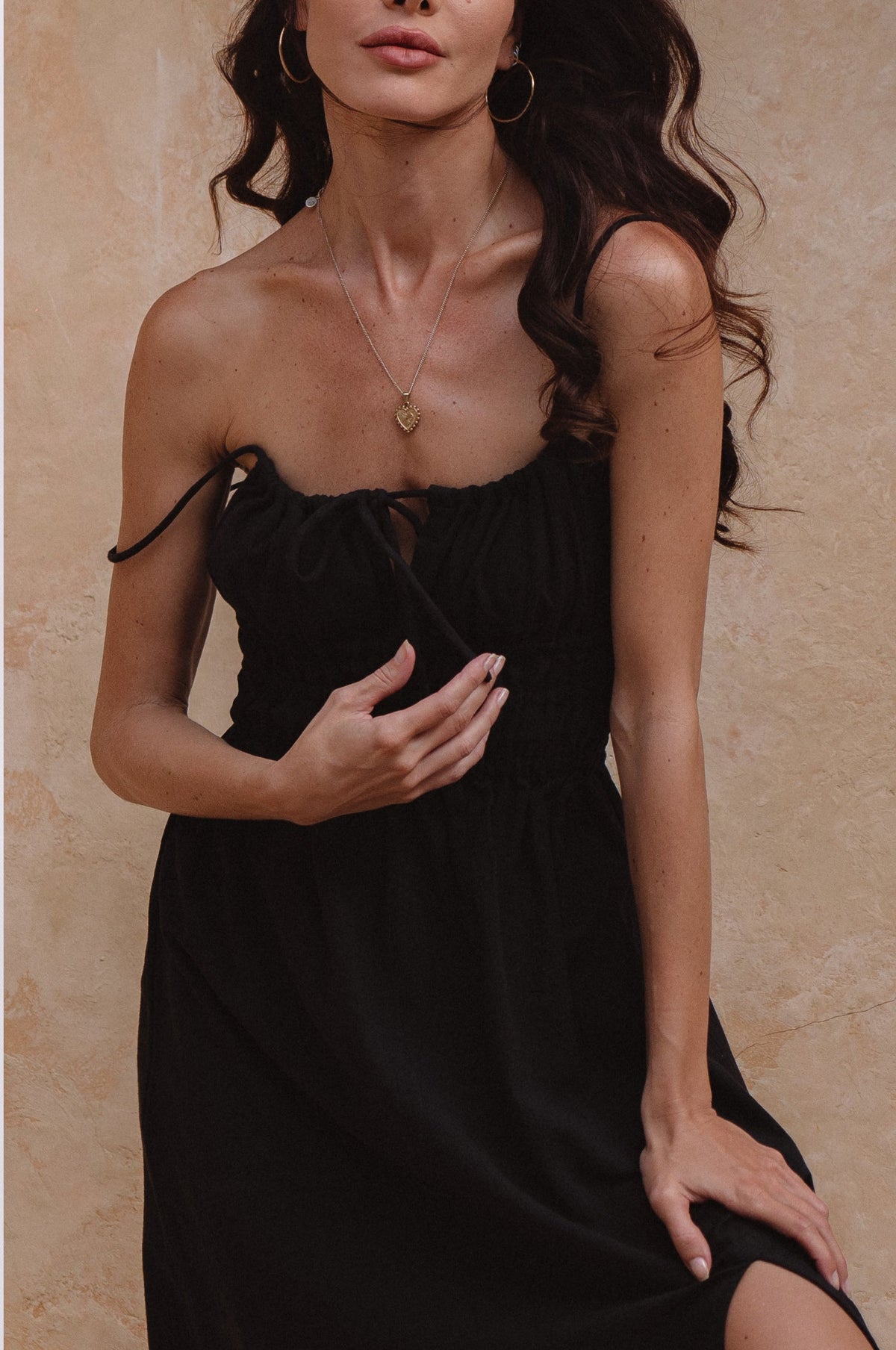 Eleanore Handcrafted Linen Midi Summer Dress