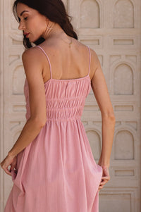 Eleanore Handcrafted Linen Midi Summer Dress