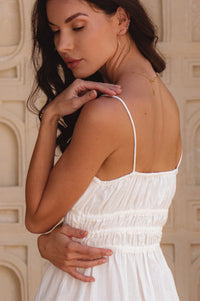 Eleanore Handcrafted Linen Midi Summer Dress