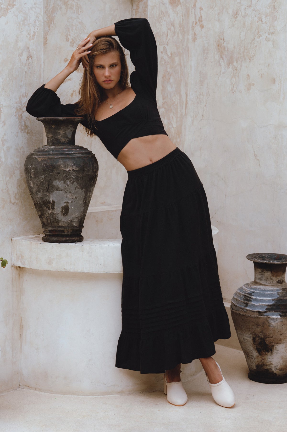 Mumbai Maxi Linen Skirt