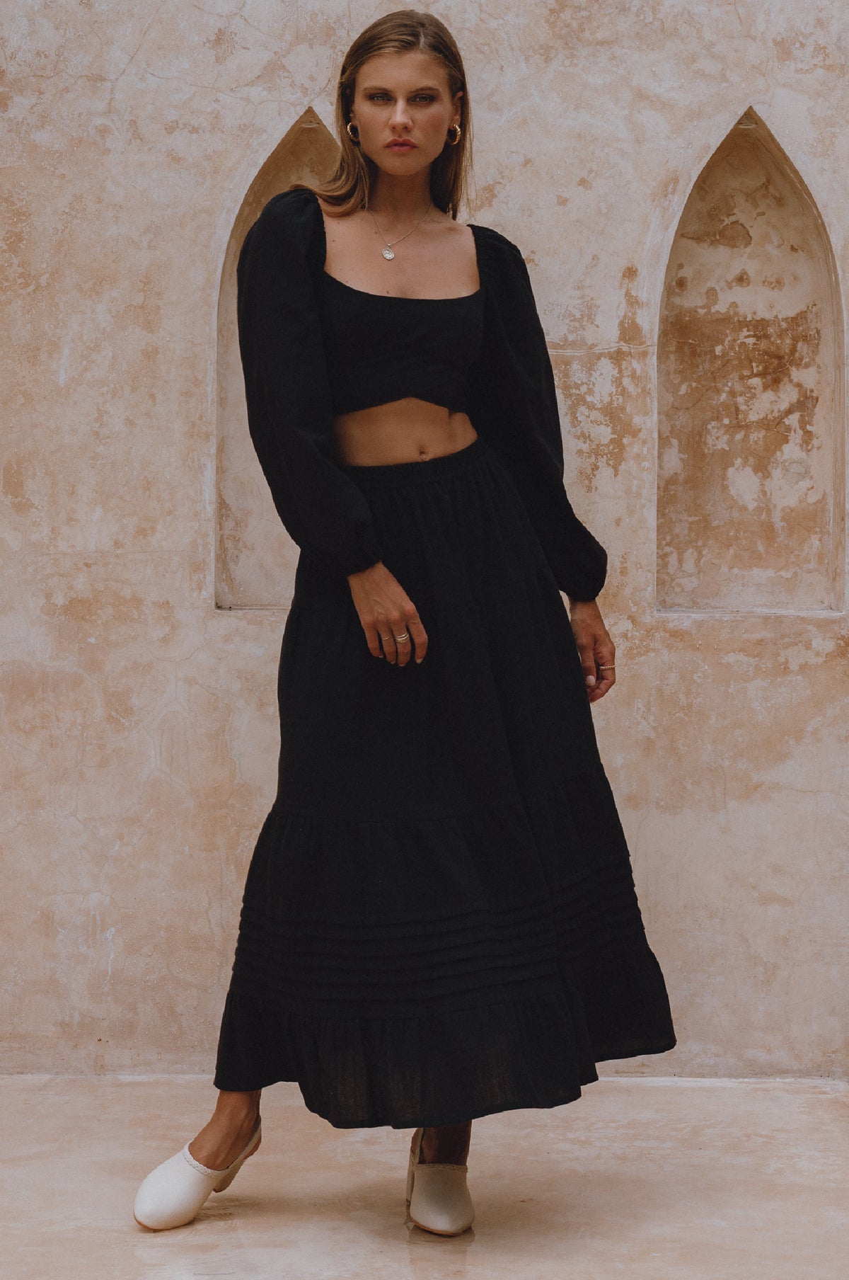Mumbai Maxi Linen Skirt