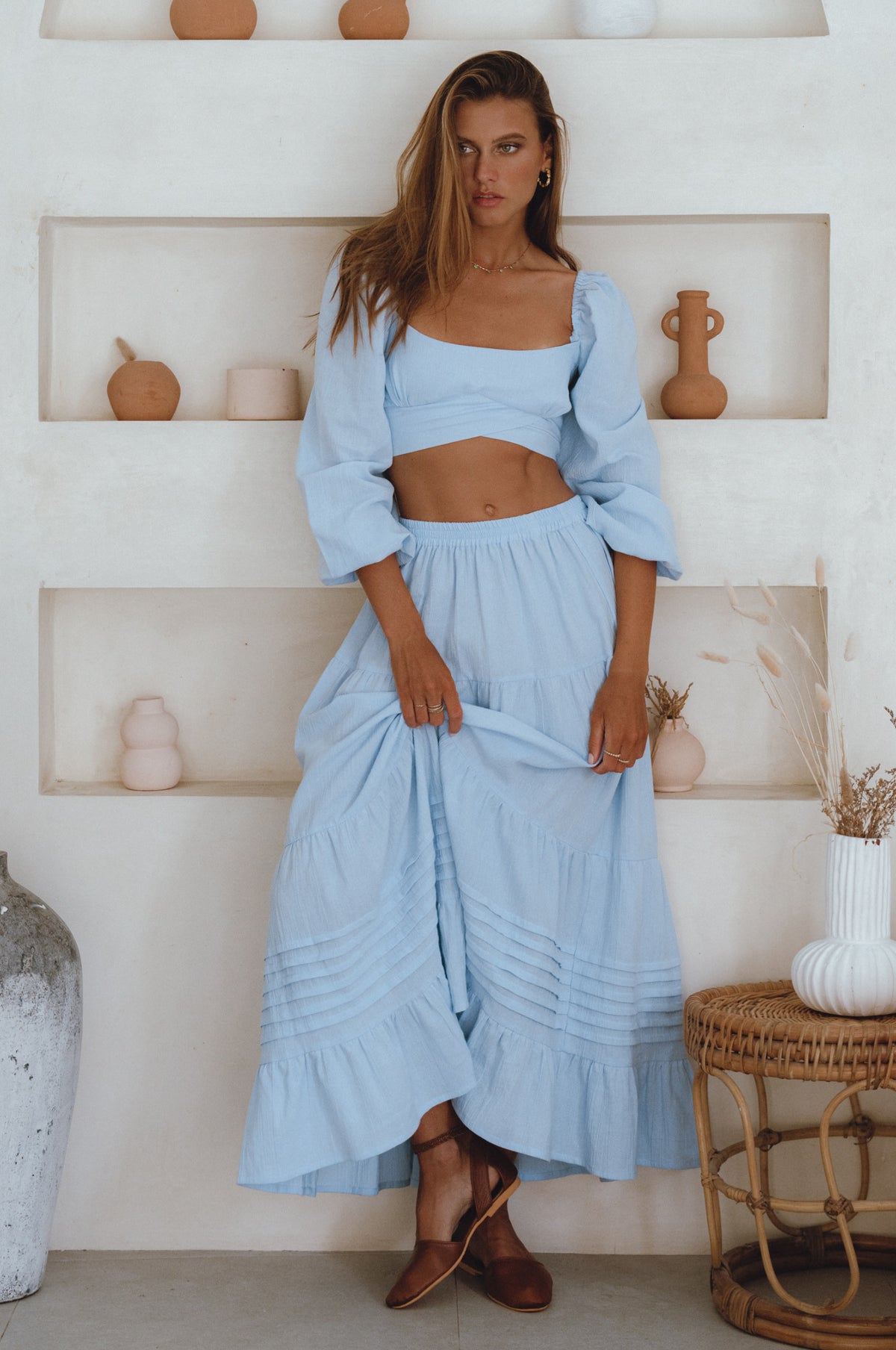 Mumbai Maxi Linen Skirt