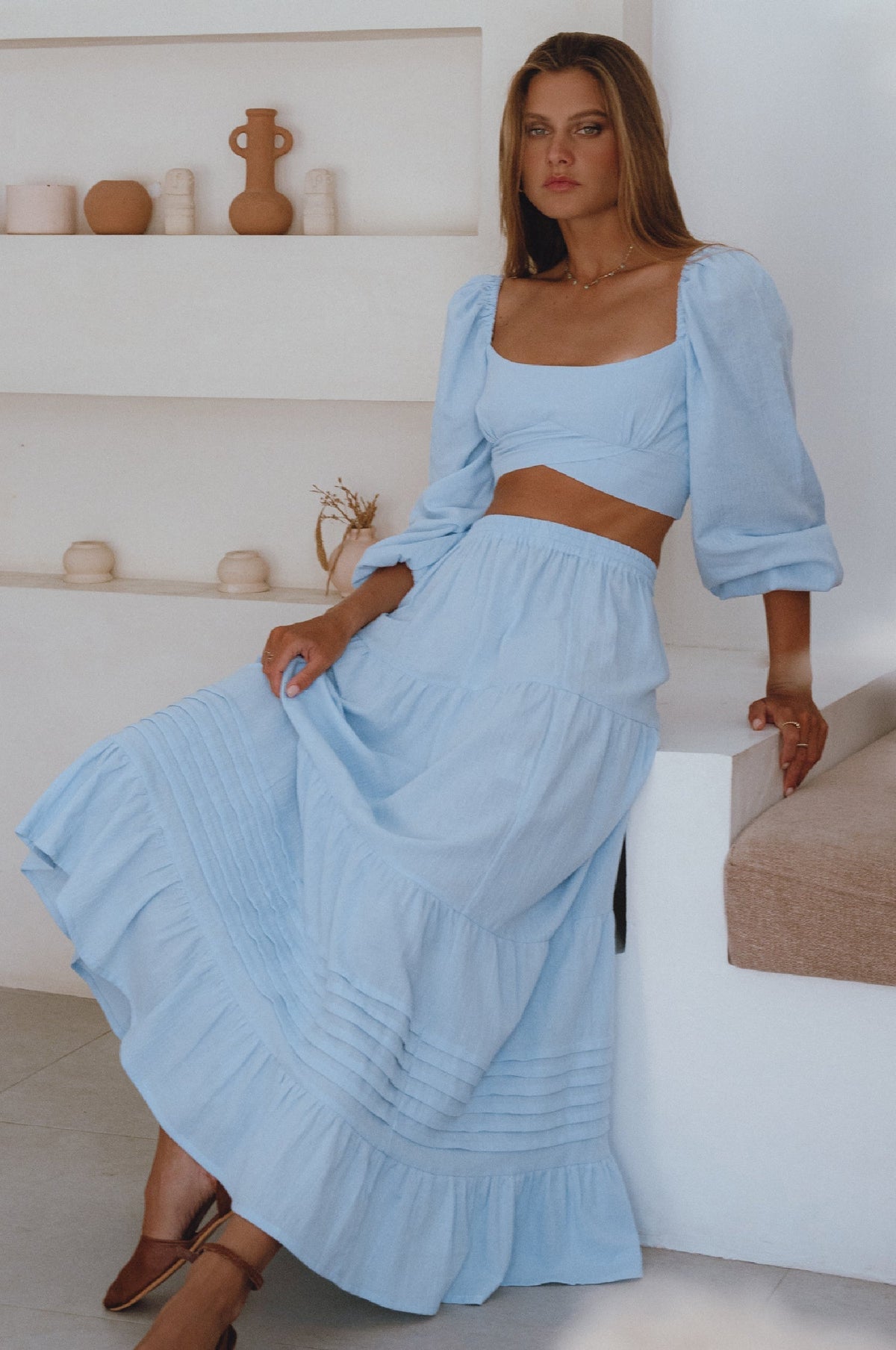 Mumbai Maxi Linen Skirt