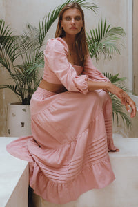 Mumbai Maxi Linen Skirt
