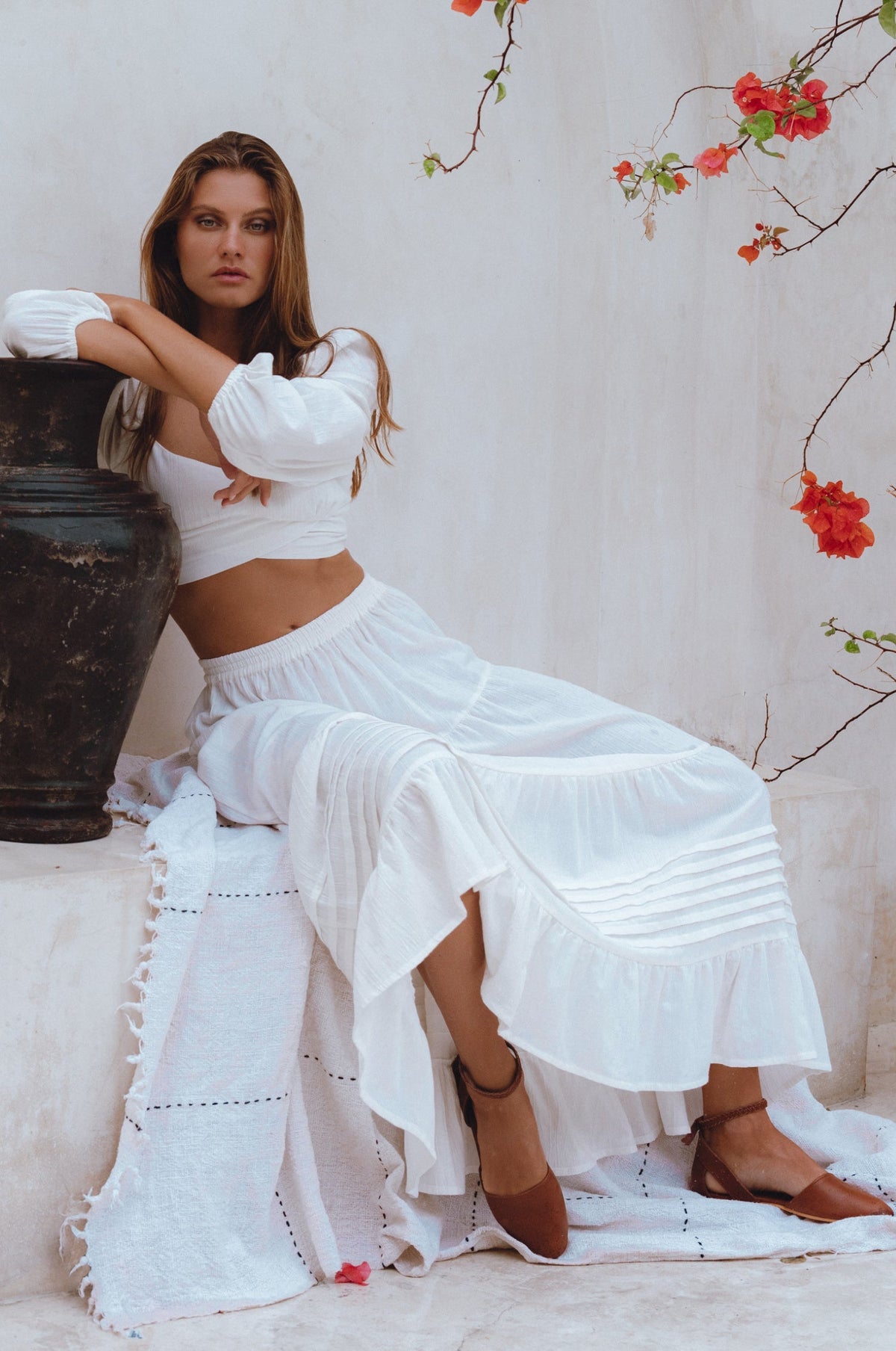 Mumbai Maxi Linen Skirt