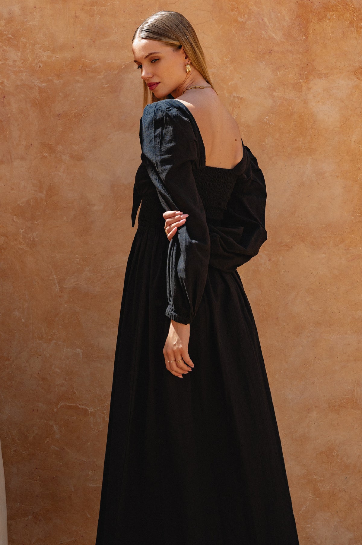 Narcisa Puff Sleeve Linen Dress