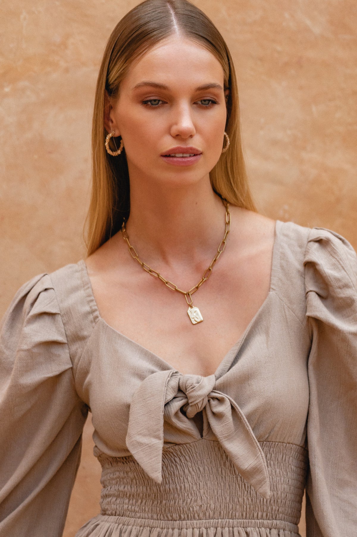 Narcisa Puff Sleeve Linen Dress