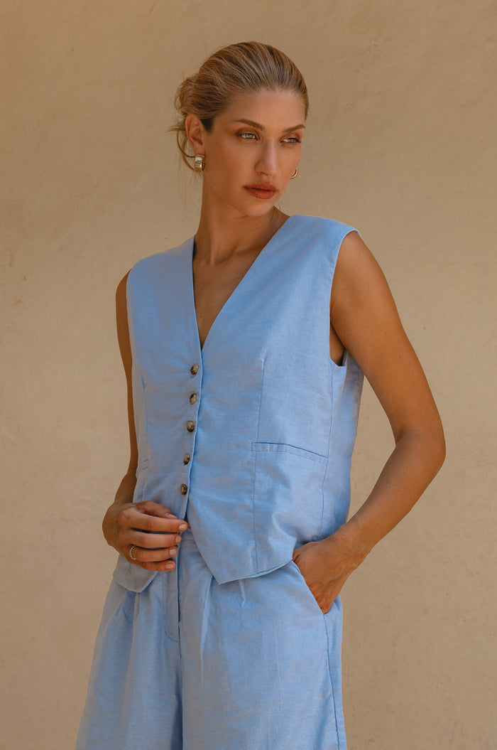 Paige Linen Vest
