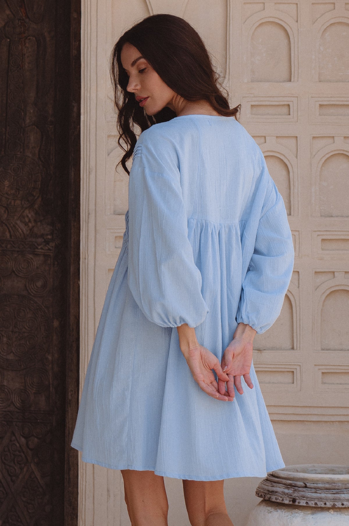 Palmira Handcrafted Linen Mini Dress