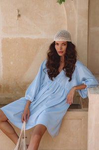 Palmira Handcrafted Linen Mini Dress