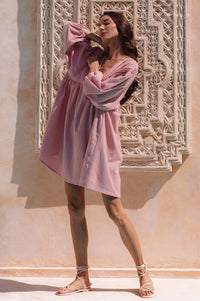 Palmira Handcrafted Linen Mini Dress