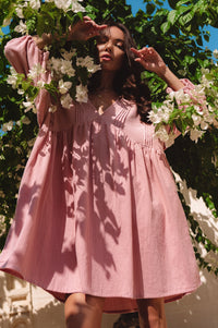 Palmira Handcrafted Linen Mini Dress