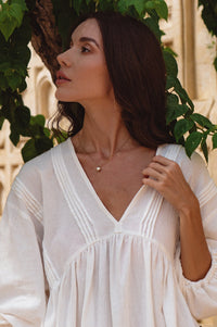 Palmira Handcrafted Linen Mini Dress