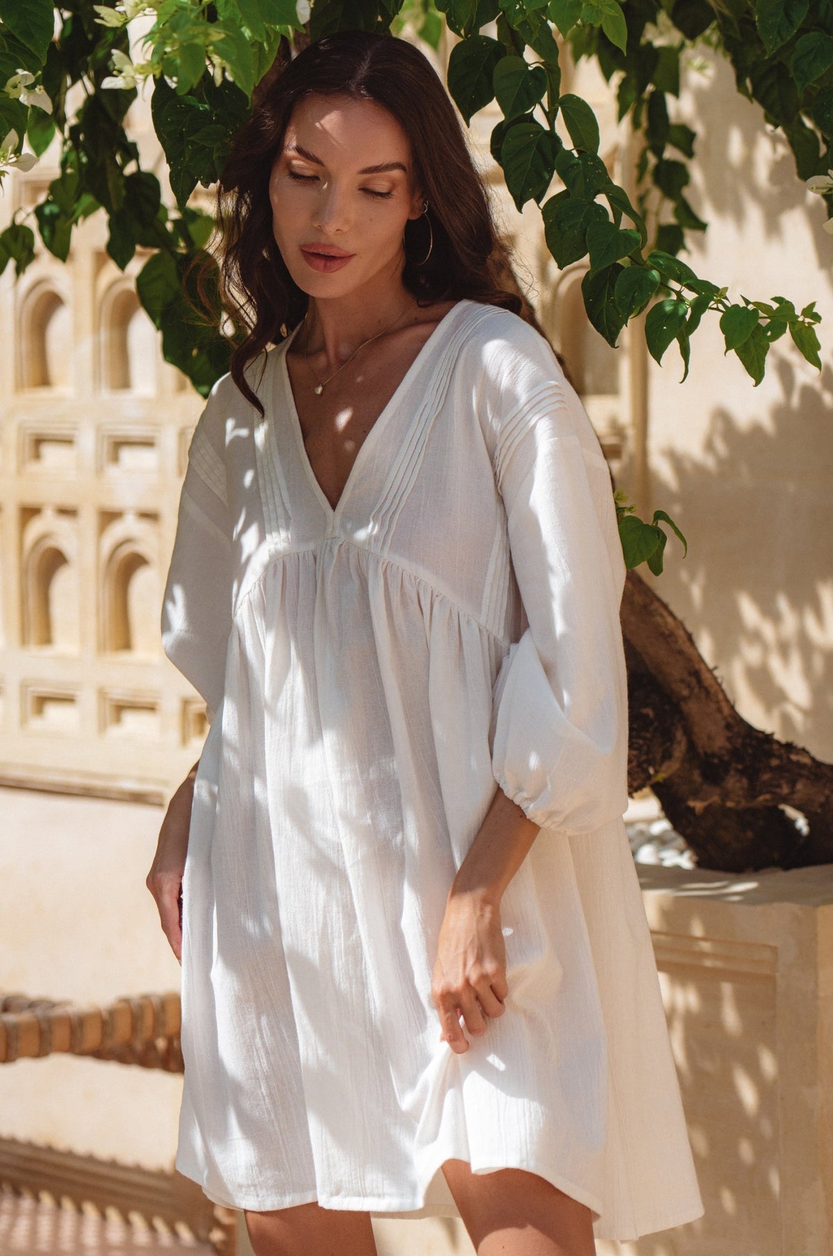 Palmira Handcrafted Linen Mini Dress