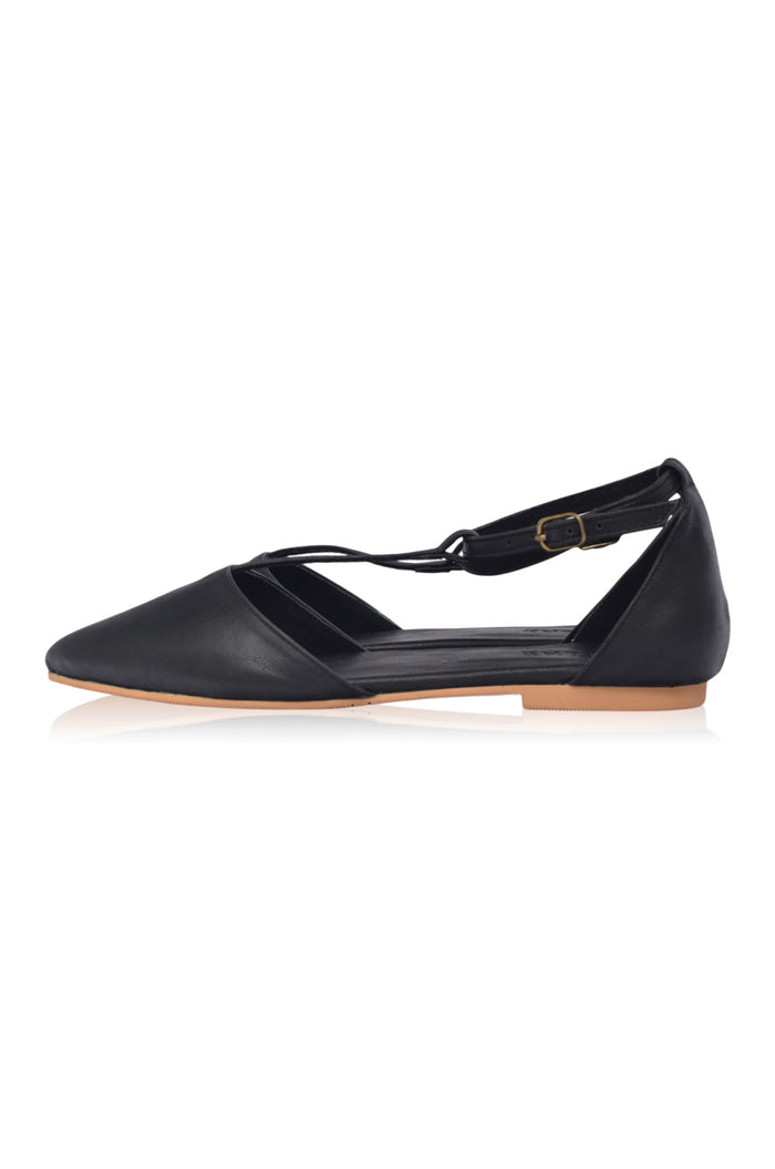 Paula Pointy Leather Flats (Sz. 9 & 9.5)