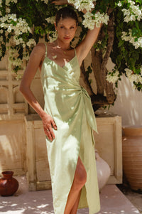 Seville Linen Wrap Dress (Sale)
