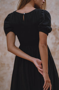 Sophie Smocked Linen Midi Dress