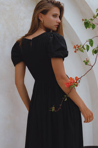 Sophie Smocked Linen Midi Dress