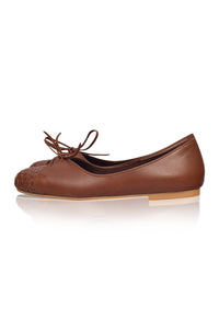 Alexandra Woven Leather Flats