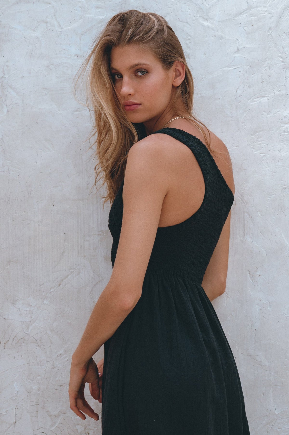 Alina One Shoulder Linen Dress (Sale)