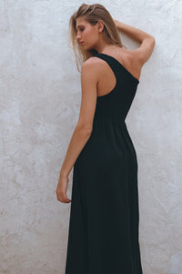 Alina One Shoulder Linen Dress (Sale)