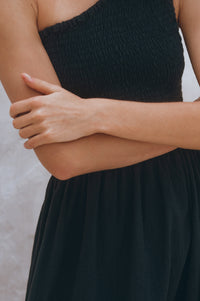 Alina One Shoulder Linen Dress (Sale)