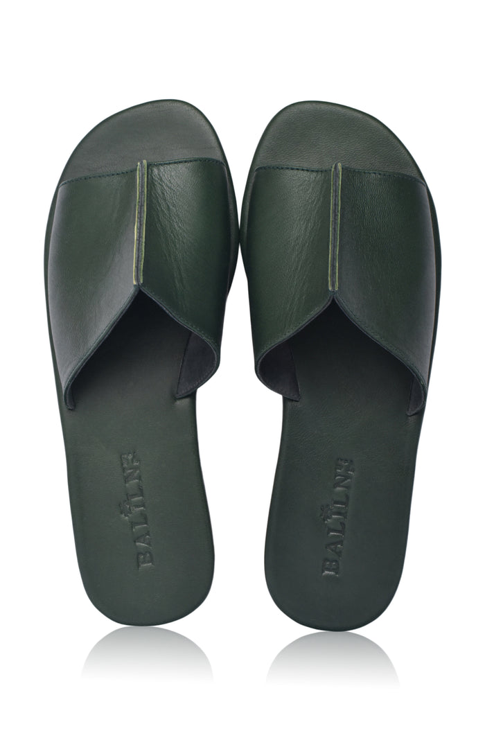 Bilbao Leather Slides