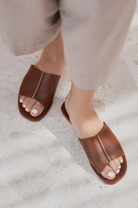 Bilbao Leather Slides