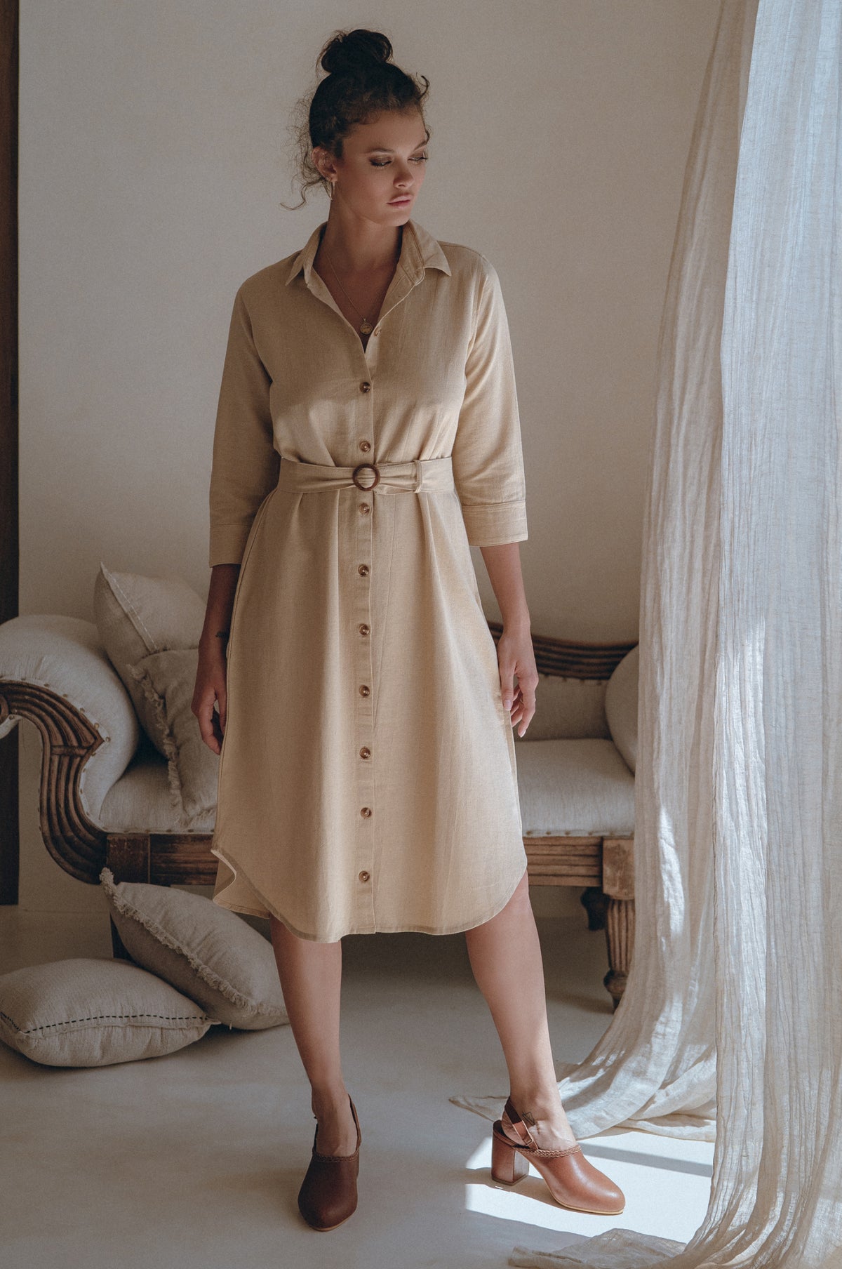 Essence Shirt Linen Dress
