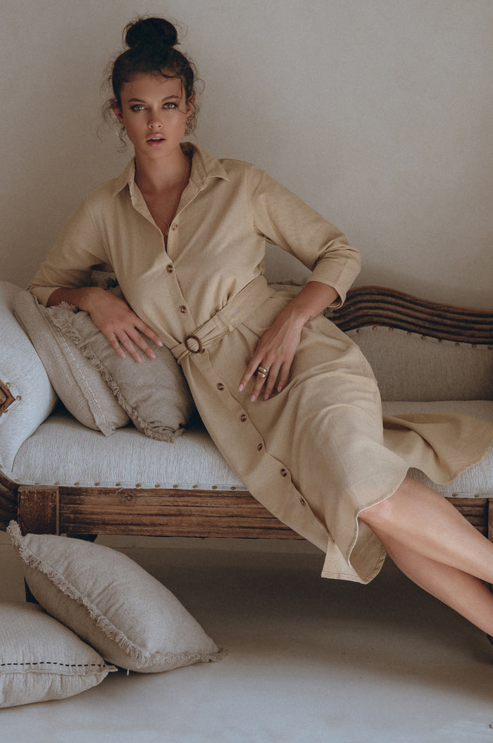 Essence Shirt Linen Dress