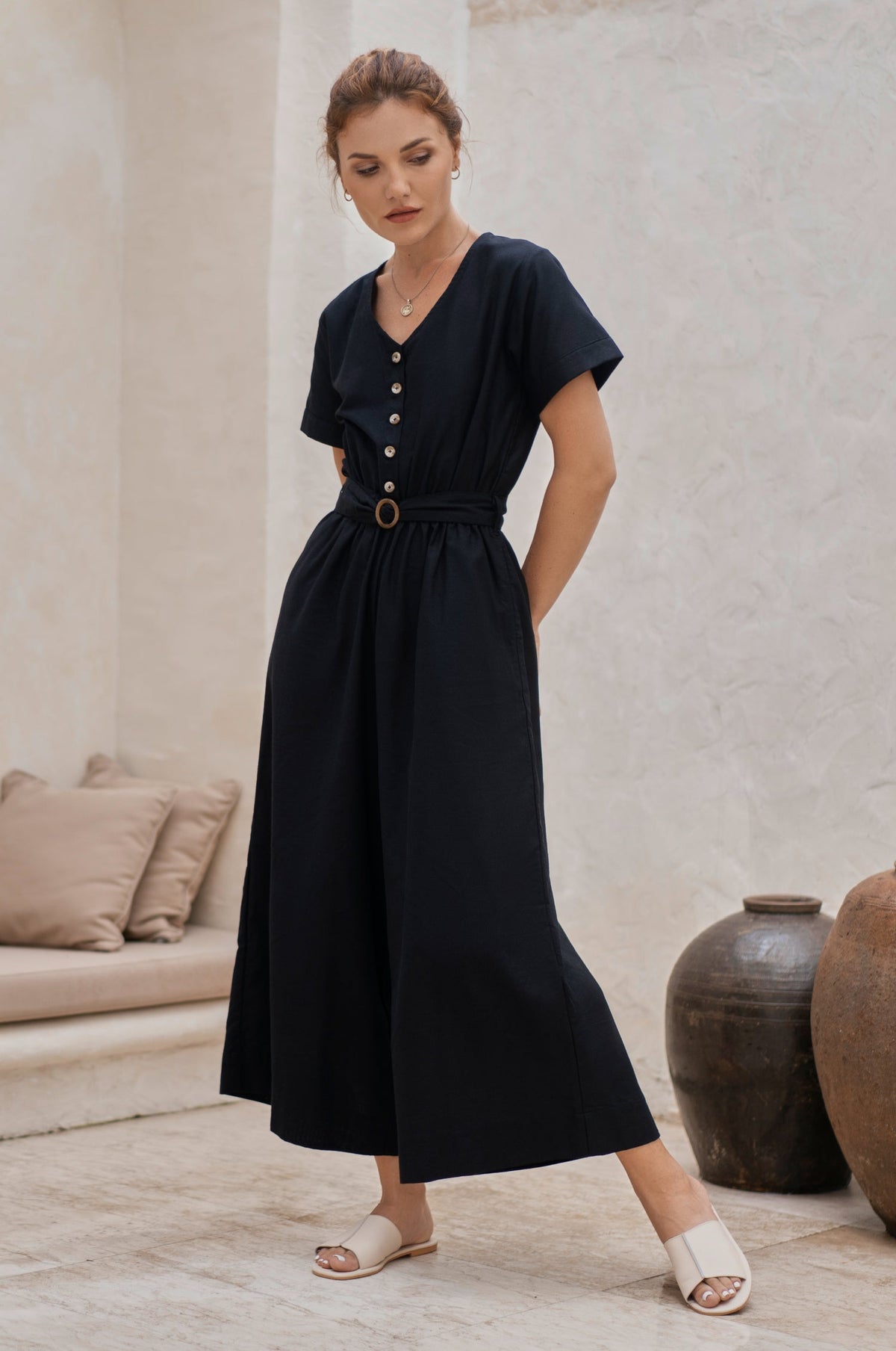 Evora Linen Jumpsuit (Sale)