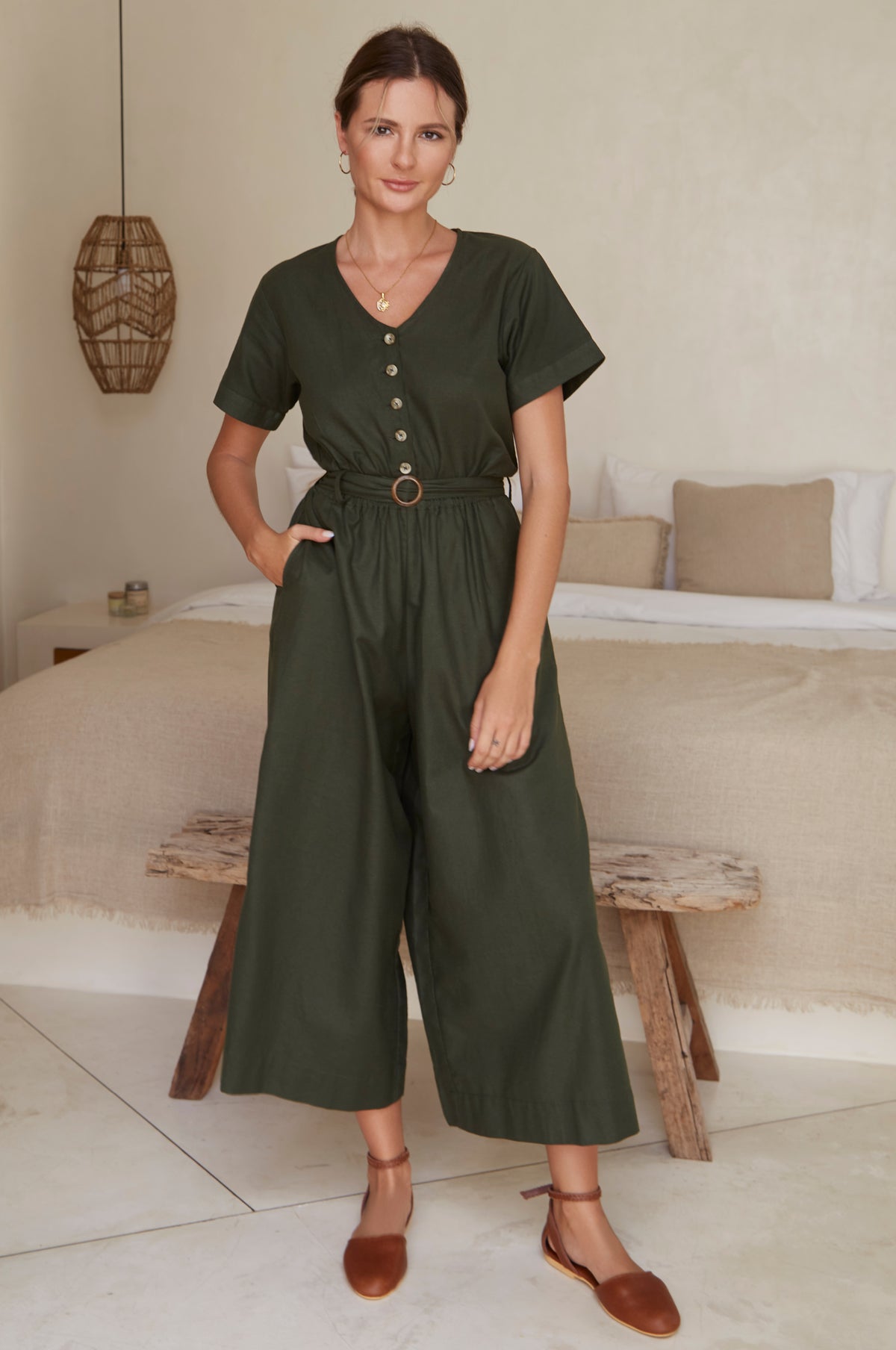 Evora Linen Jumpsuit (Sale)