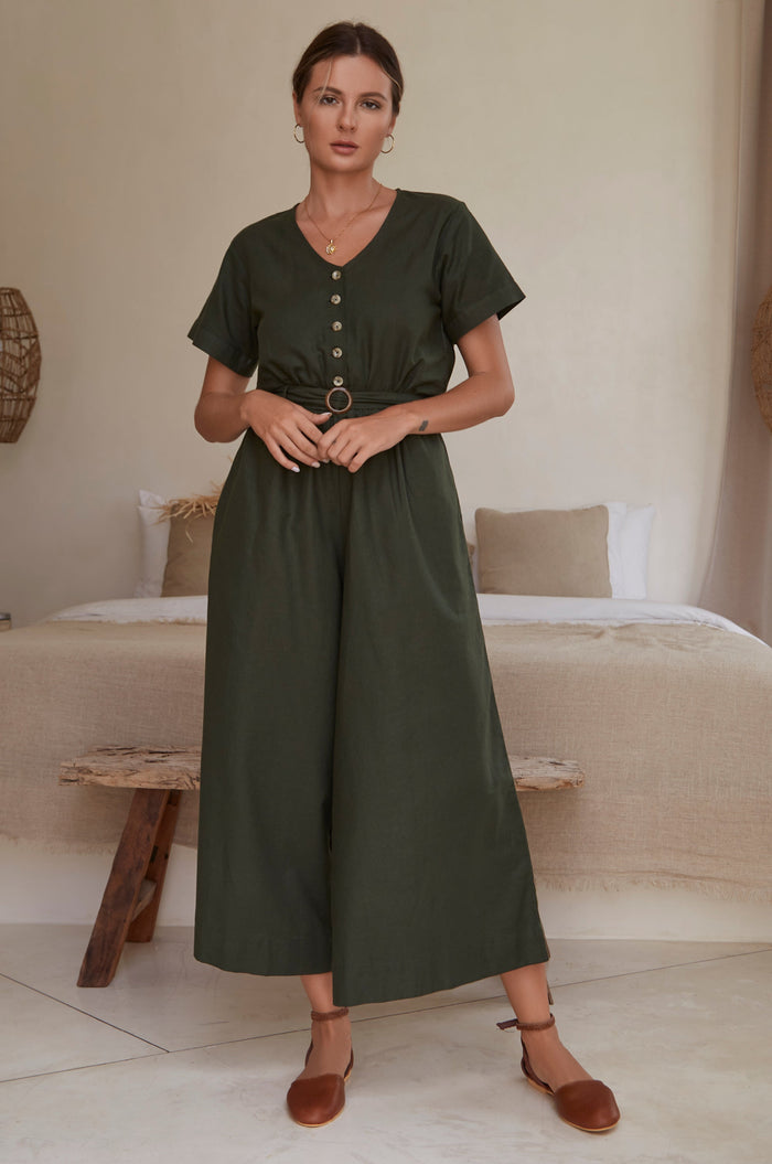 Evora Linen Jumpsuit (Sale)