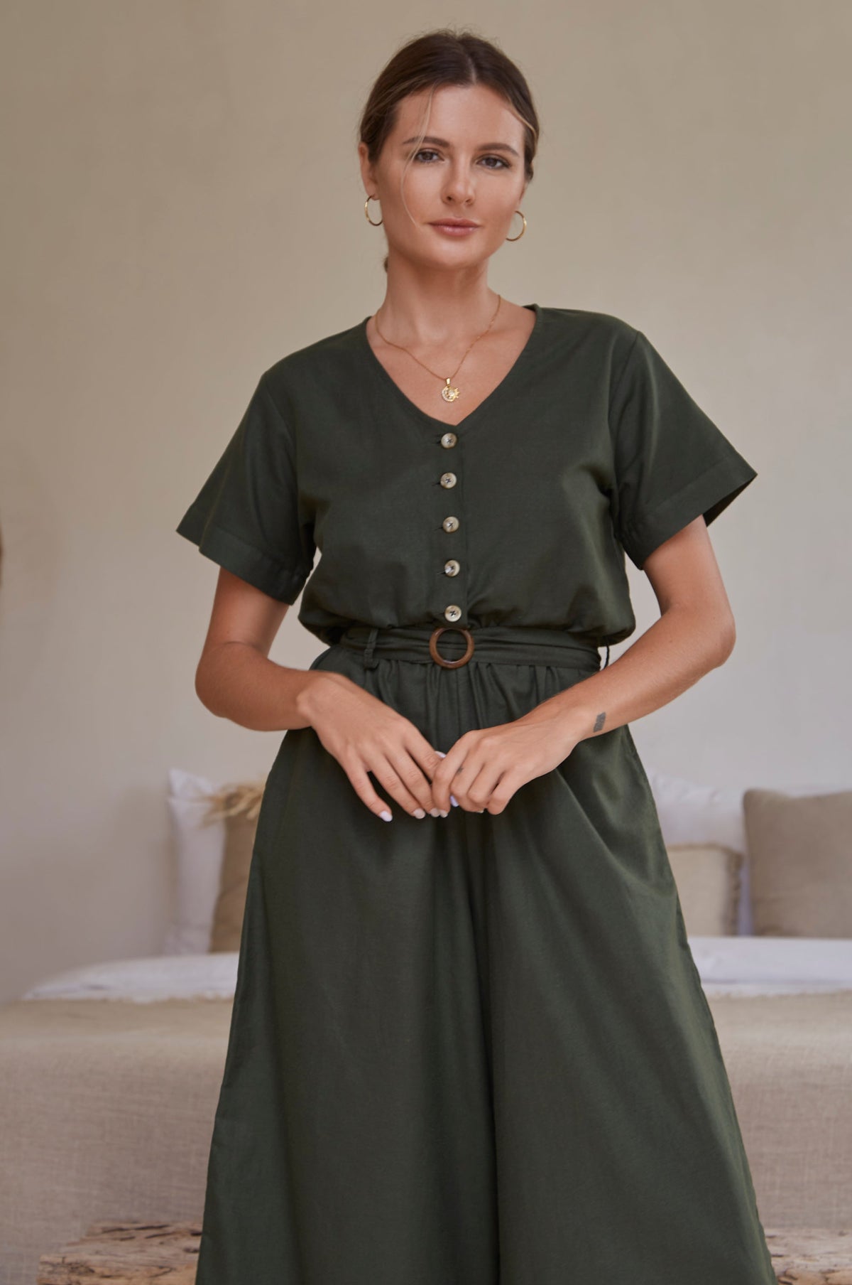 Evora Linen Jumpsuit (Sale)