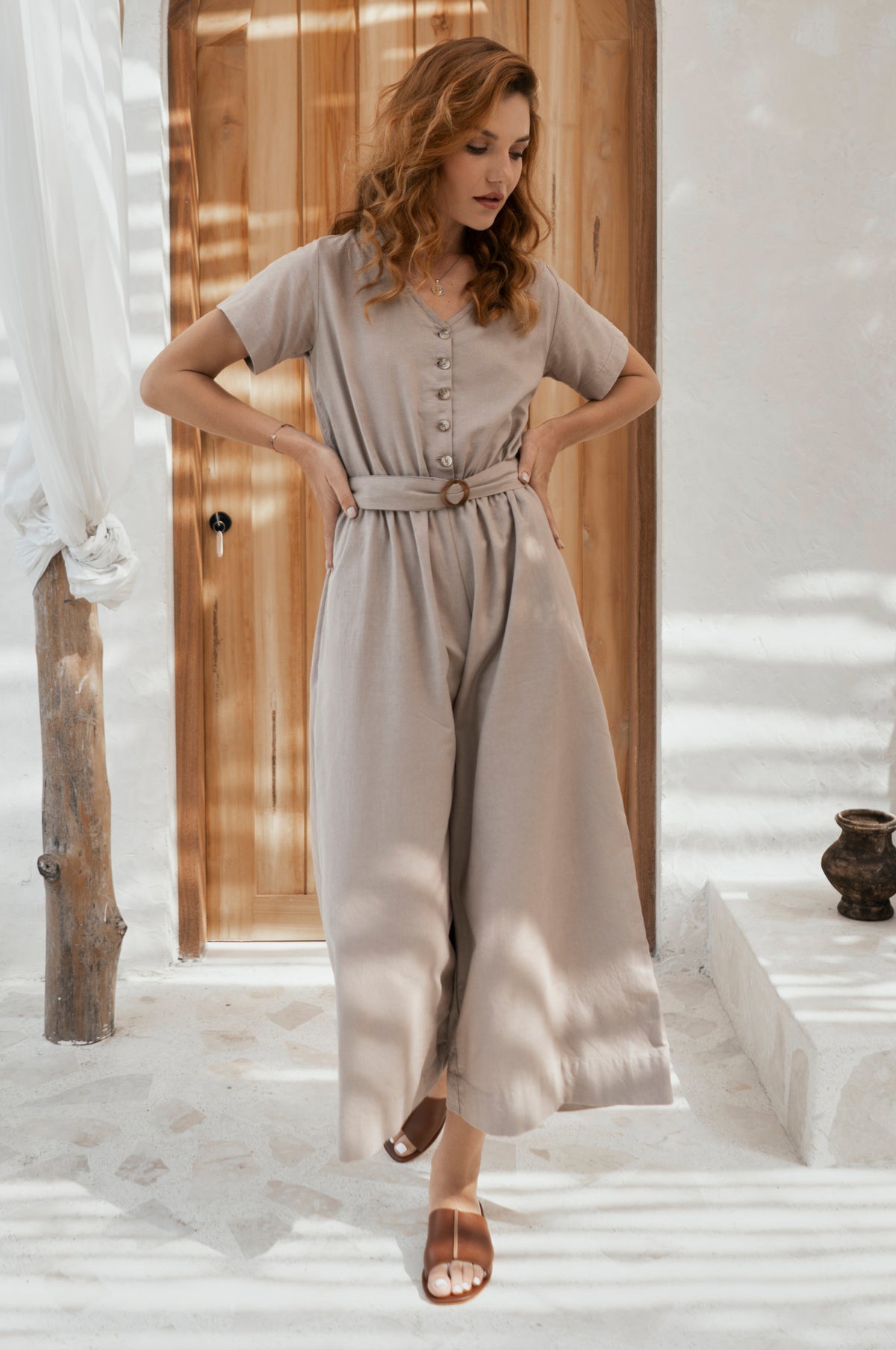 Evora Linen Jumpsuit (Sale)
