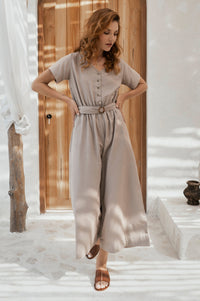 Evora Linen Jumpsuit (Sale)