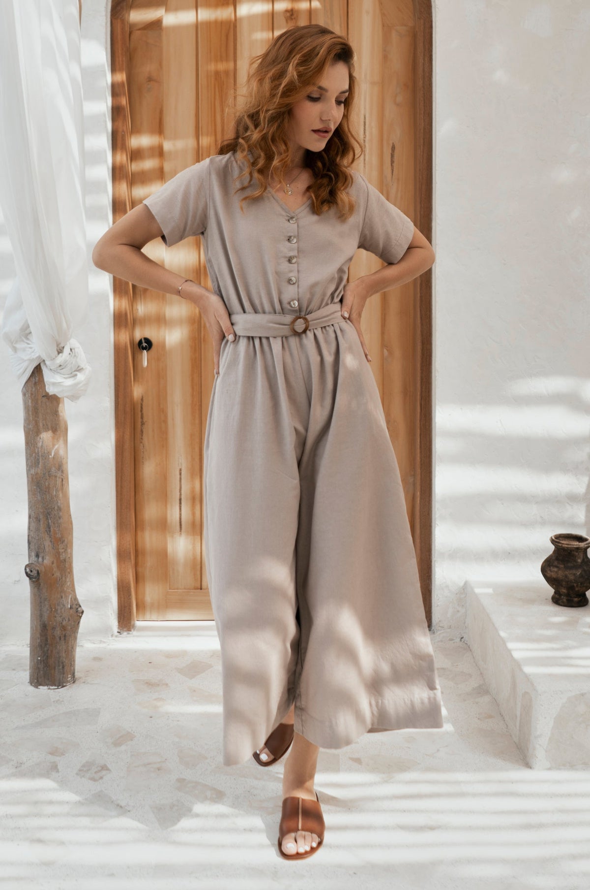 Evora Linen Jumpsuit (Sale)