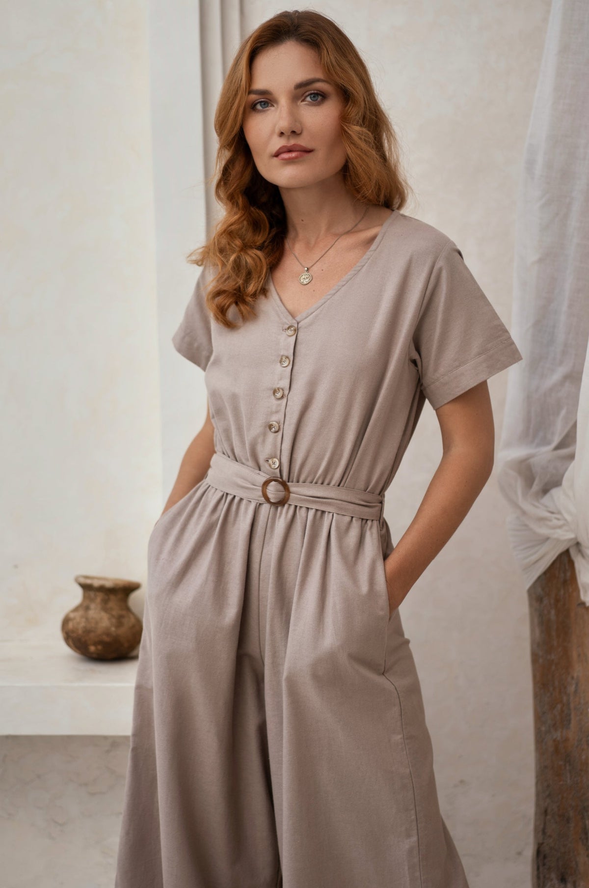 Evora Linen Jumpsuit (Sale)
