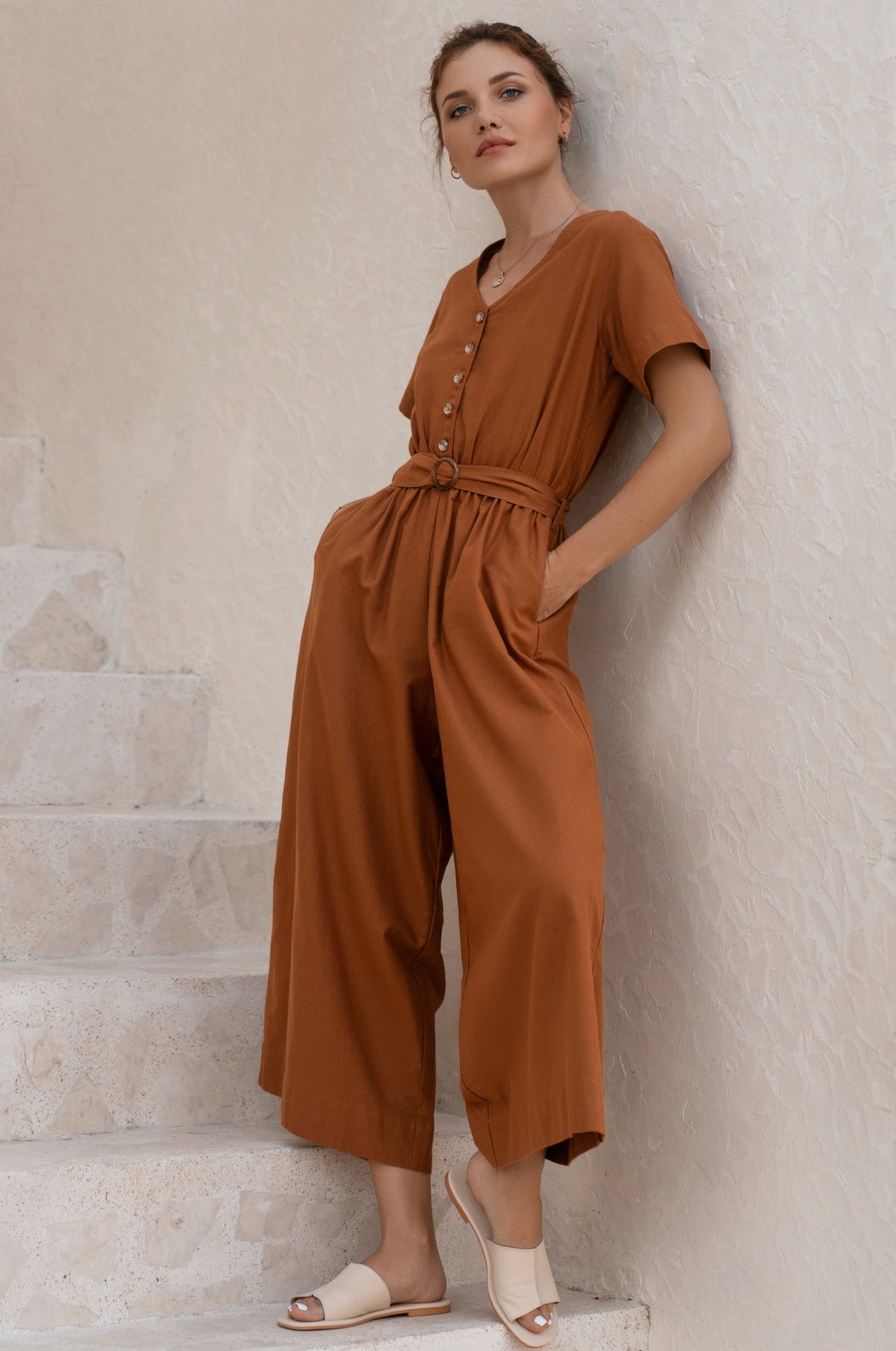 Evora Linen Jumpsuit (Sale)