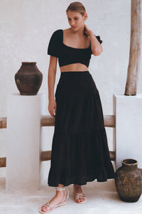 Kiana Linen Crop Top